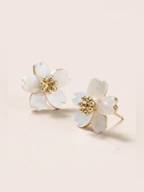 kate spade Gold Flower Stud Earrings